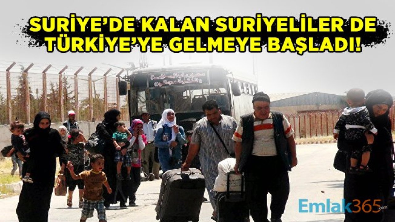 Suriye’de kalan Suriyeliler de Türkiye’ye gelmeye başladı! Türkiye’ye gelip o ülkeye gidiyorlar!