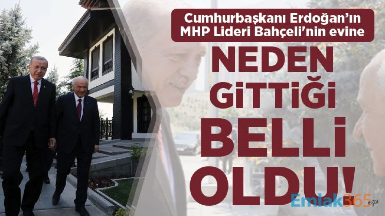 Cumhurbaşkanı Erdoğan’ın MHP Lideri Bahçeli'nin evine neden gittiği belli oldu!