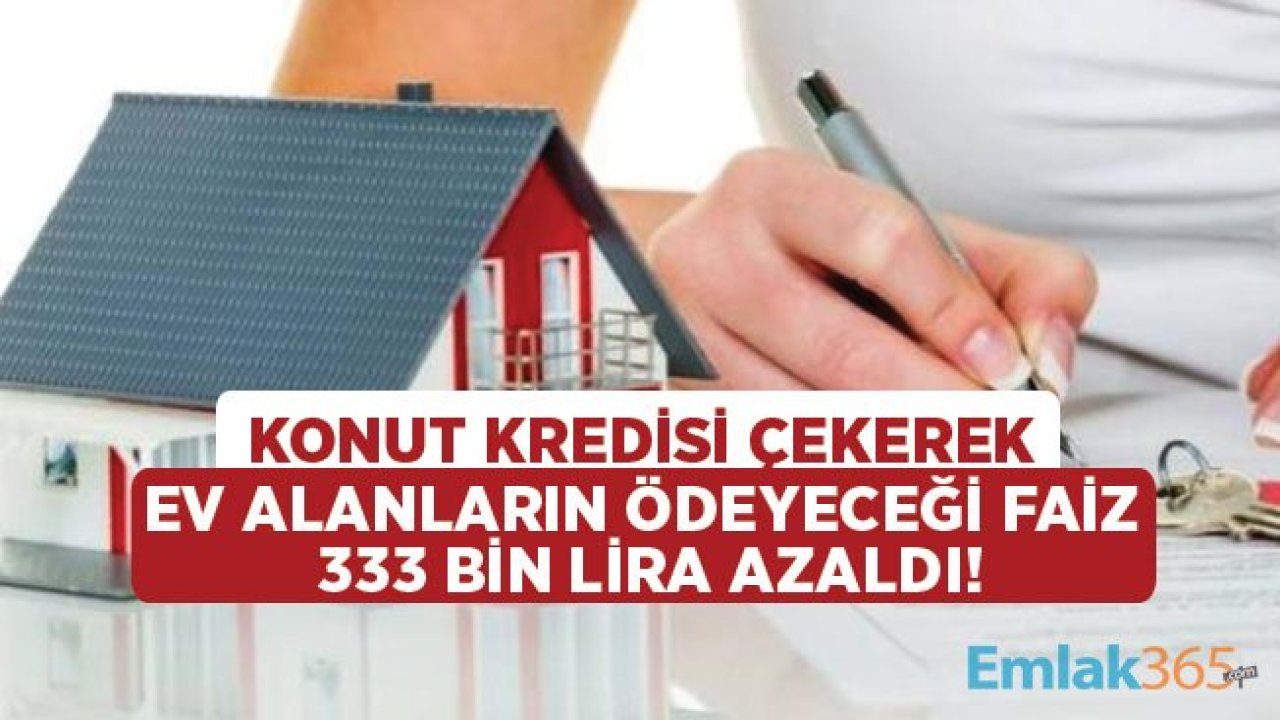 Konut Kredisi Faiz Oranları Yılın En Düşük Seviyesine Geriledi!