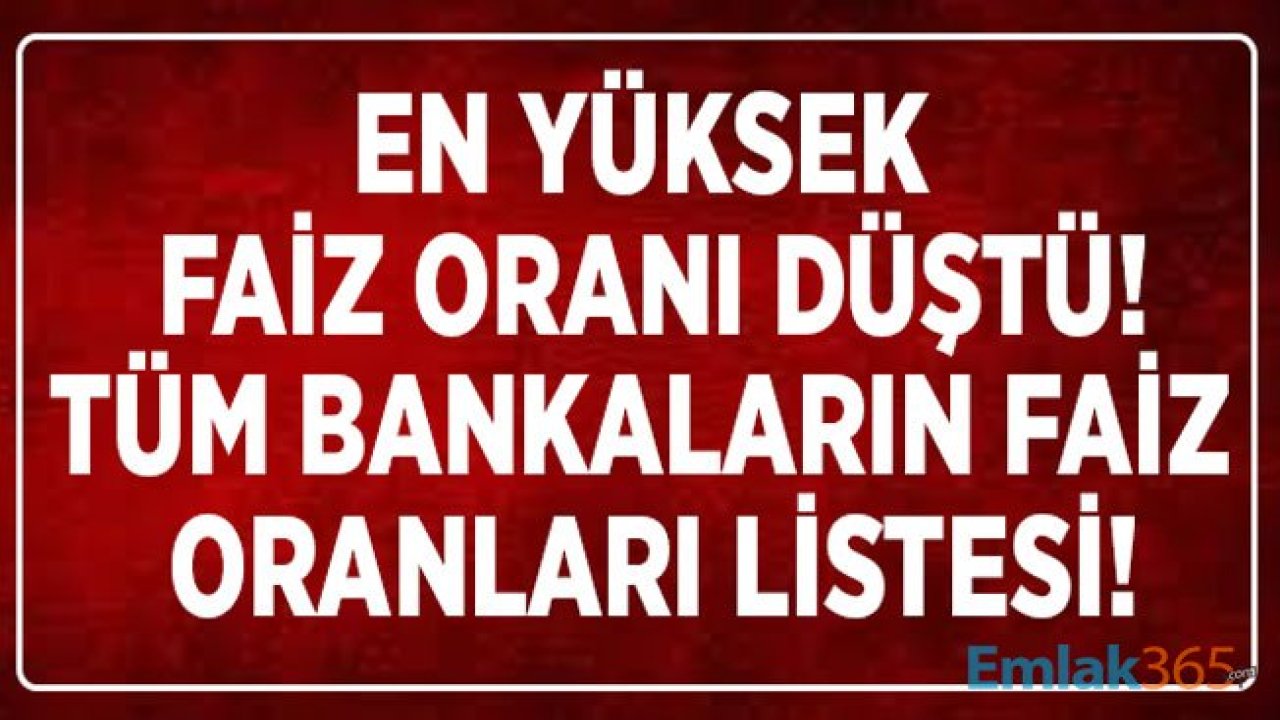 32 Günlük Mevduat En Yüksek Faiz! Tüm Bankaların Faiz Oranları Listesi