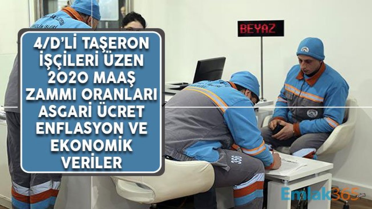 Taşeron İşçileri Üzen 2020 Maaş Zam Oranları; Asgari Ücret, Enflasyon ve Ekonomi Verileri