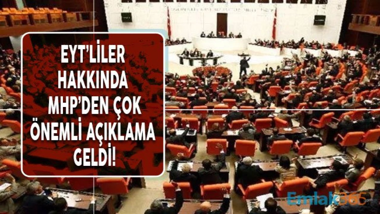 MHP'den Son Dakika EYT Açıklaması: Verilmiş Bir Sözümüz Var!