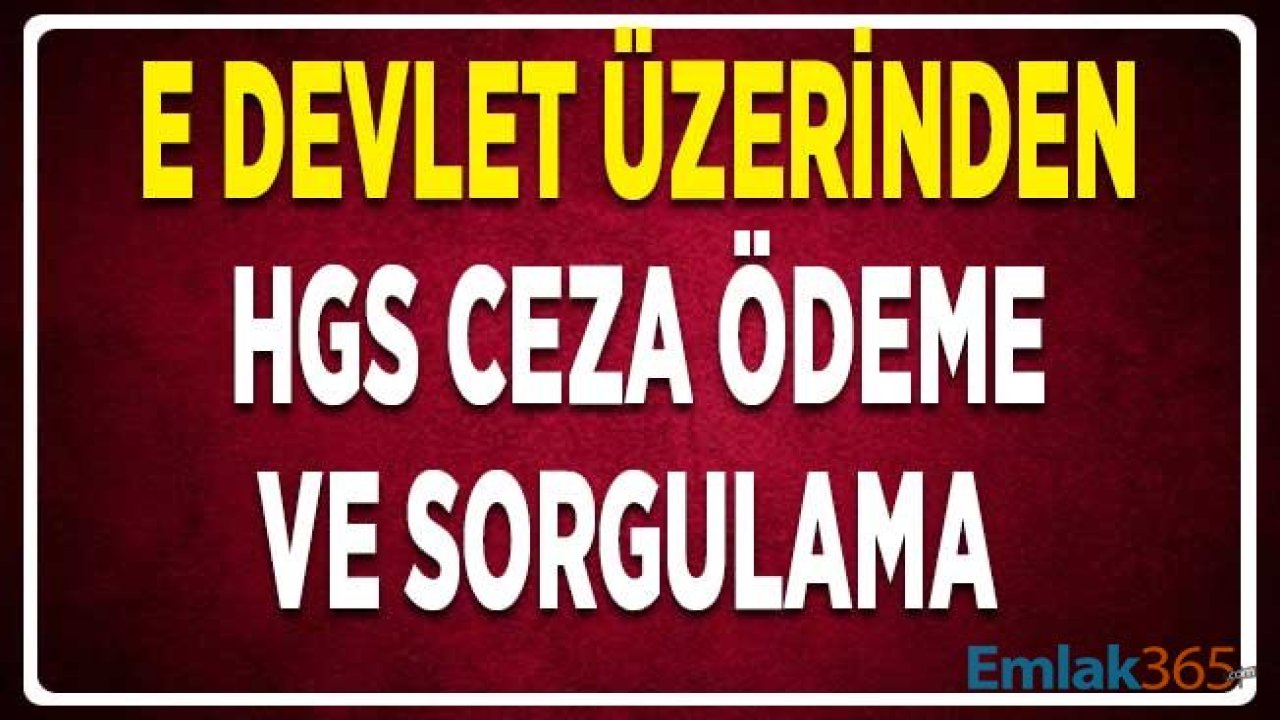 E-Devlet Üzerinden HGS Ceza Ödeme ve Sorgulama İşlemleri