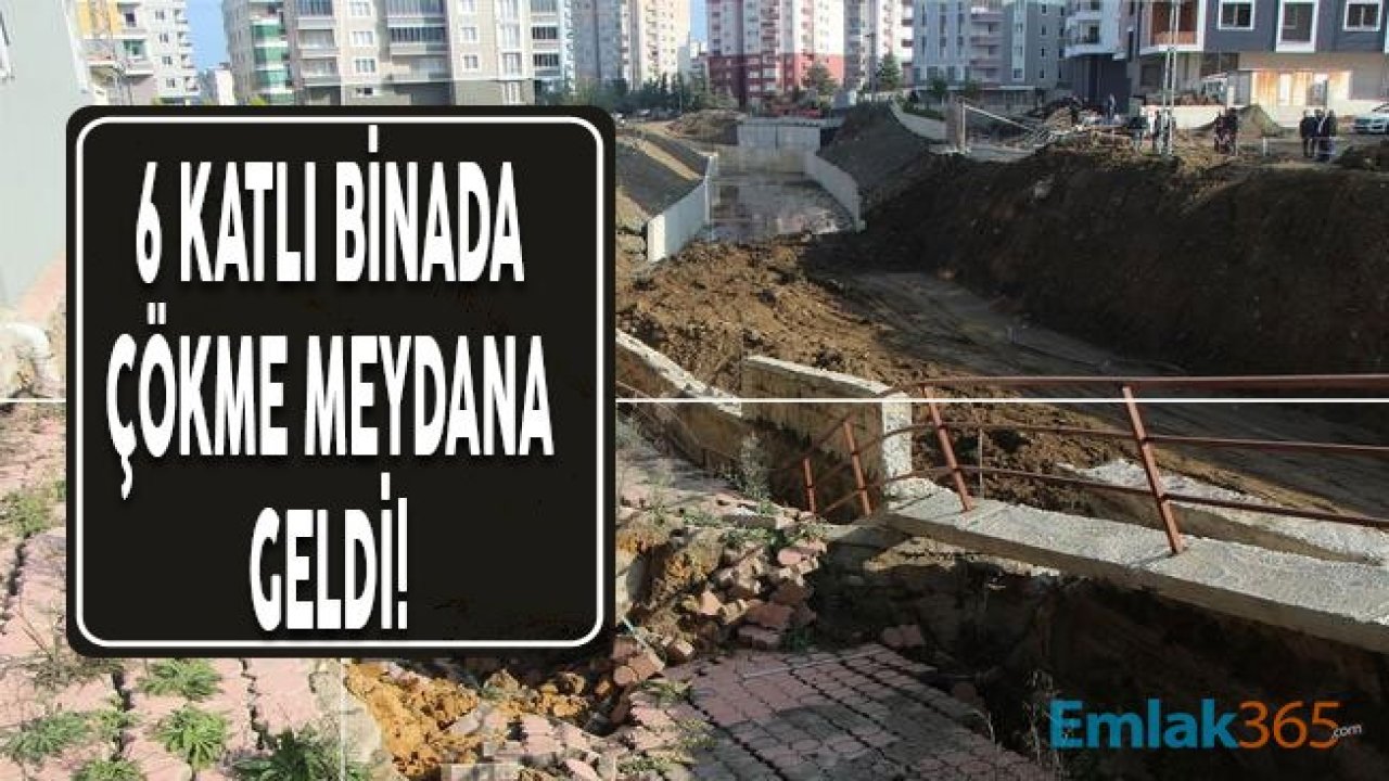 Samsun Atakum Yenimahalle'de 6 Katlı Bina Çökme Tehlikesi Nedeni İle Boşaltıldı!