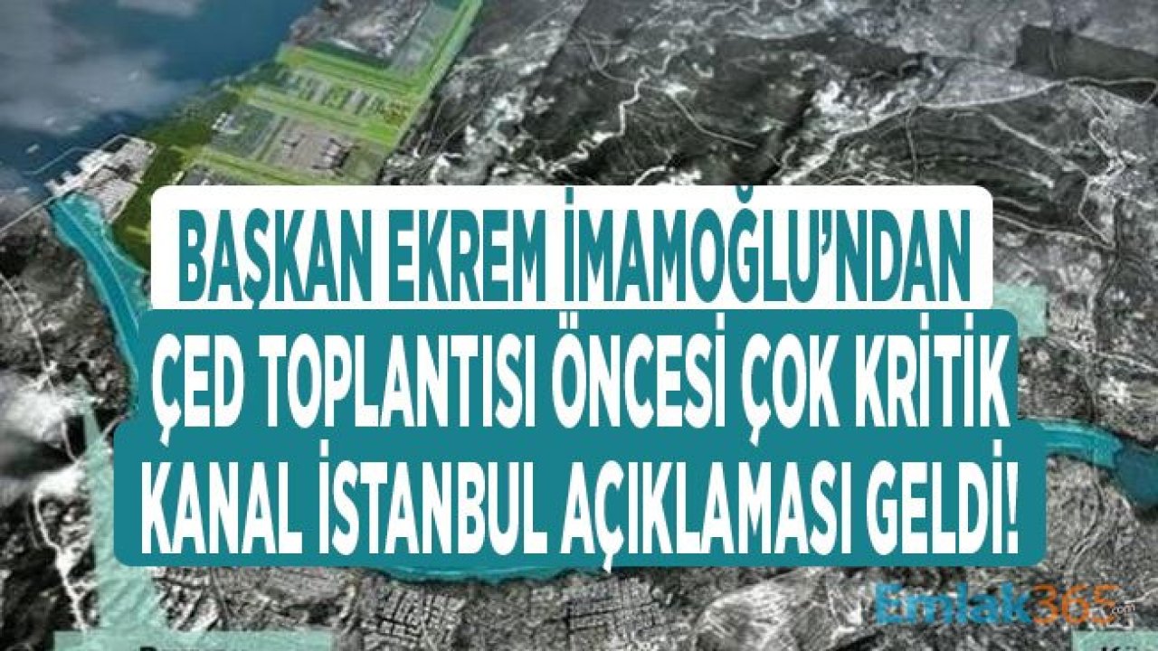 İBB Başkanı İmamoğlu: Kanal İstanbul Felaket Senaryosu Gibi Bir Şey