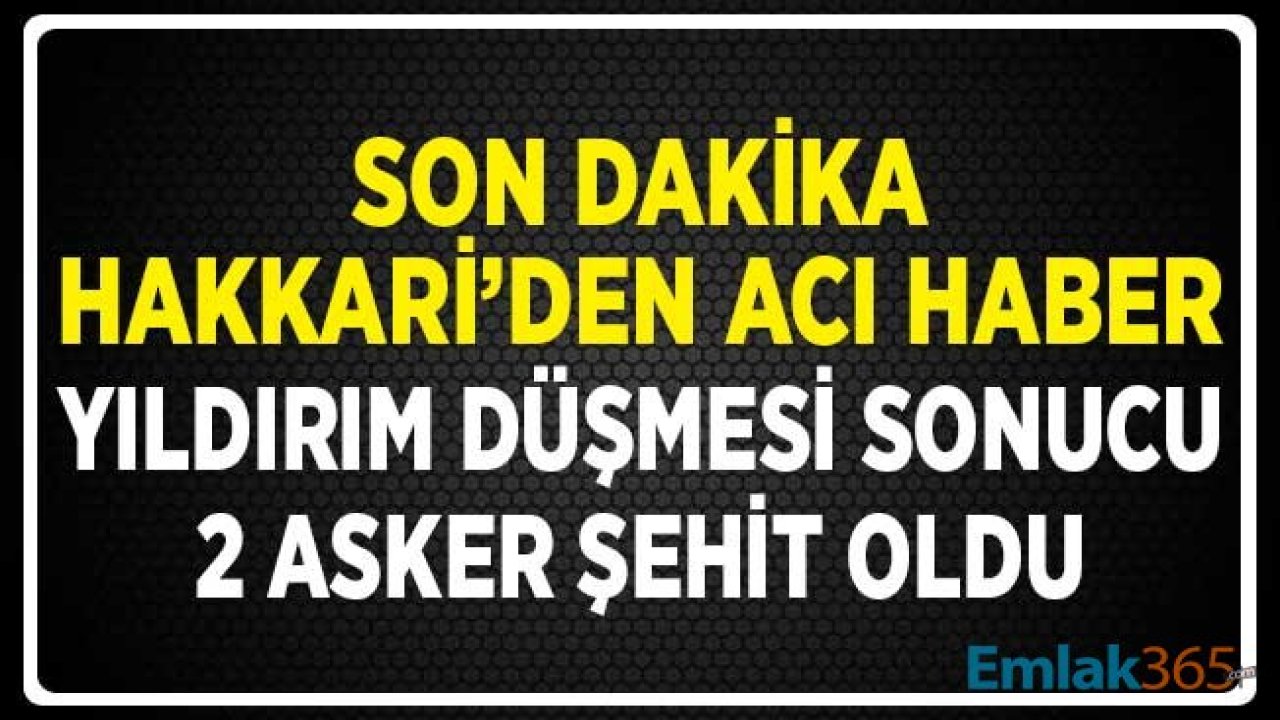 SON DAKİKA... Hakkari ve Şanlıurfa'dan Acı Haber! 4 Asker Şehit Oldu