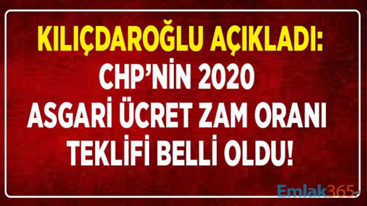 Kemal Kılıçdaroğlu'ndan 2020 Asgari Ücret Zammı ve EYT Sorunun Çözümü İçin Aile Sigortası Açıklaması!