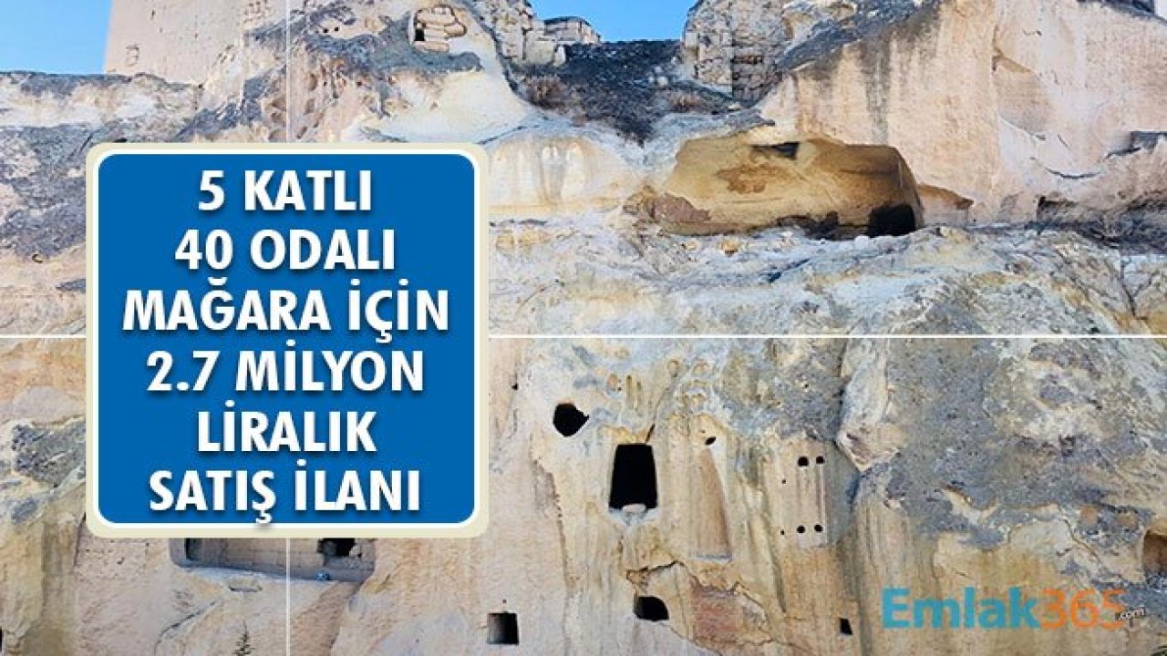 Nevşehir'de 5 Katlı 40 Odalı Mağara için 2.7 Milyon TL'lik Satış İlanı