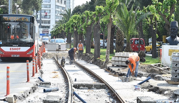 İzmir Konak Tramvayında Çalışmalar Hızlandı