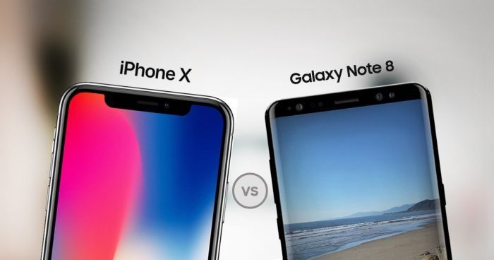 Samsung Note 8 Vs Apple Iphone X