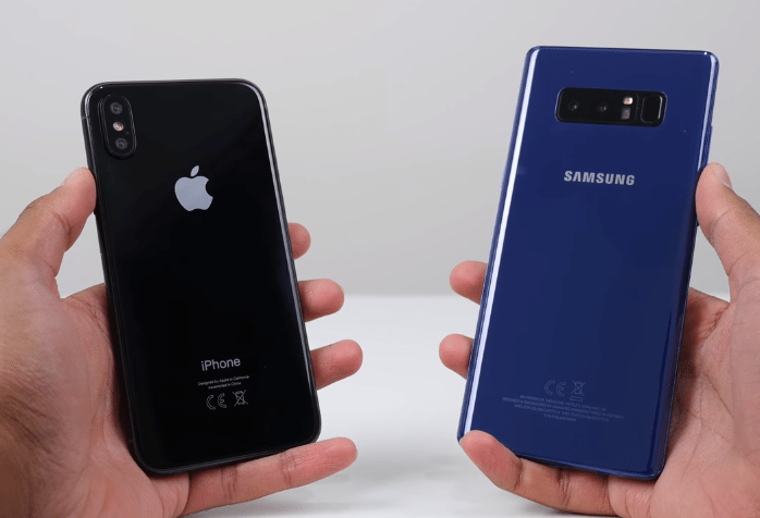 Samsung Note 8 Vs Apple Iphone X