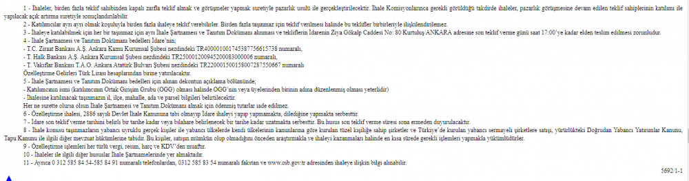 Başbakanlık Özelleştirme İdaresi Arsa İhaleleri Resmi Gazete'de Yayımlandı