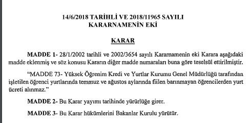 Yazın Yurt Parası Ödenecek Mi? Resmi Gazete Kararı Yayımlandı!