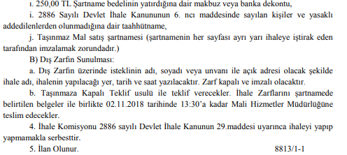 Bolu Belediyesi'nden Satılık Arsalar İçin Resmi Gazete İhale İlanı Yayımlandı