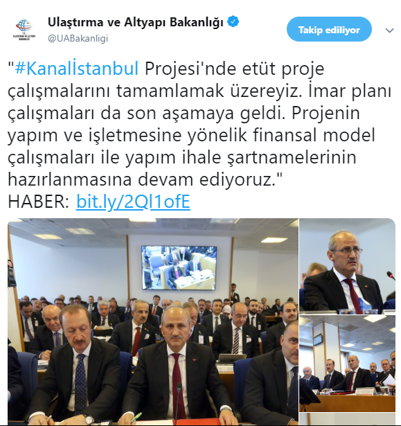 Bakan Turhan Açıkladı "Kanal İstanbul İhale Şartnamesi ve İmar Planı İçin Son Aşamaya Gelindi"