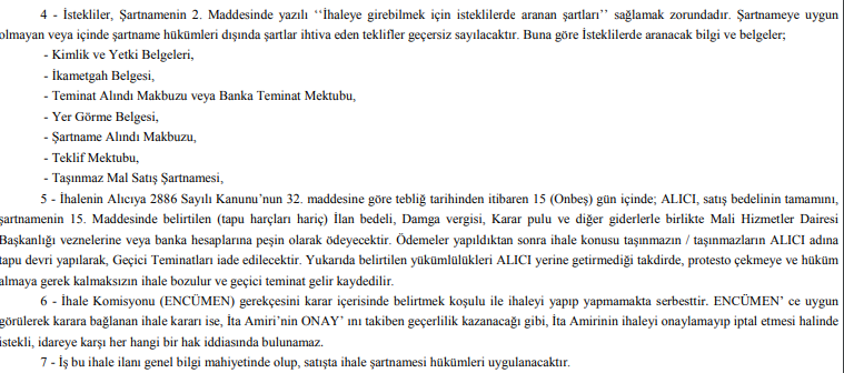 Ankara Büyükşehir Belediyesi Taşınmaz İhalesi Resmi Gazete İlanı