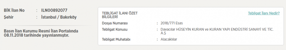 Yine Bir İnşaat Firması Konkordato İlan Etti!