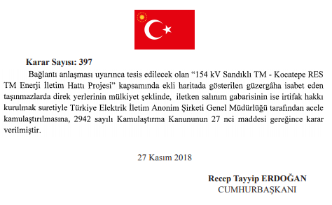 Resmi Gazete Acele Kamulaştırma Kararları