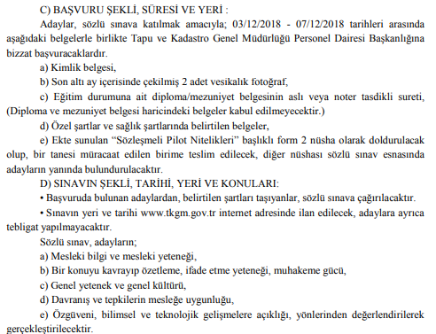 Tapu ve Kadastro Genel Müdürlüğü Sözleşmeli Personel Memur Alımı İlanı Yayımlandı