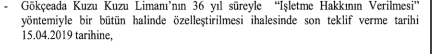 Mersin Taşucu Limanı Özelleştirme İhalesi İçin ÖİB Erteleme Kararı Aldı!