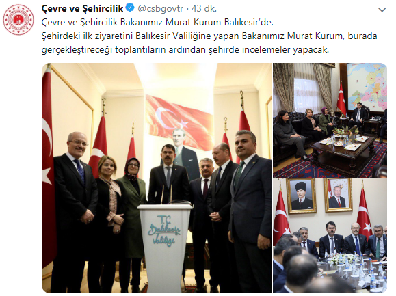 Bakan Murat Kurum Balıkesir'de