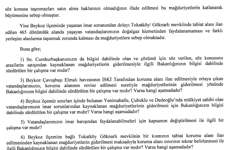 Beykoz İmar Sorunları Soru Önergesi Olarak Meclise Taşındı!