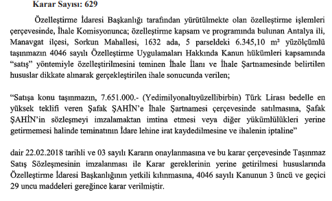 Özelleştirme İdaresi Başkanlığı ile İlgili Kararlar Resmi Gazete'de Yayımlandı