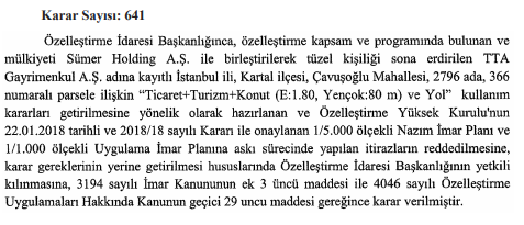 Özelleştirme İdaresi Başkanlığı ile İlgili Kararlar Resmi Gazete'de Yayımlandı