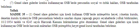 OSB Uygulama Yönetmeliği Değişikliği 2019