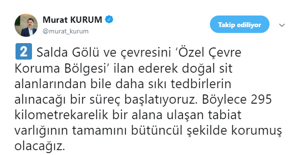 Bakan Murat Kurum'dan Önemli Salda Gölü Millet Bahçesi Açıklaması!