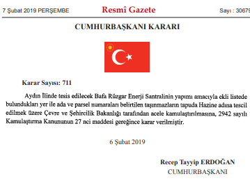 Bingöl, Aydın ve Antalya Acele Kamulaştırma Kararları Resmi Gazete İle Yayımlandı