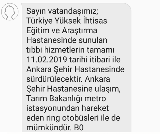 Yüksek İhtisas Hastanesi, Ankara Bilkent Şehir Hastanesi'ne Taşındı!