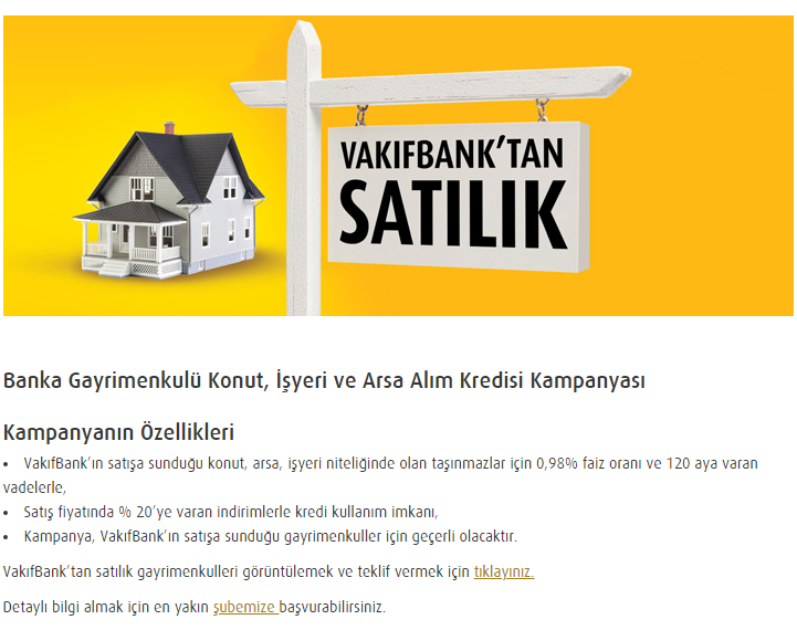 Vakıfbank Konut, İşyeri ve Arsa Alımları İçin Yeni 0.98 Konut Kredisi Kampanyası Başlattı!