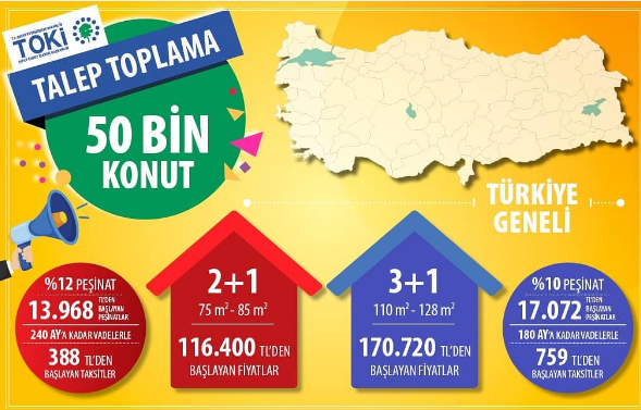 TOKİ 50 Bin Sosyal Konut İstanbul, Ankara ve İzmir'de Nerede, Hangi İlçelerde Var?