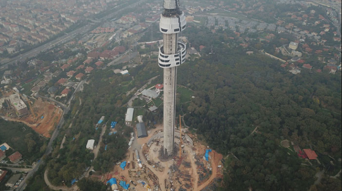 Çamlıca Kulesinin Dördüncü Parçasıda Monte Edildi!