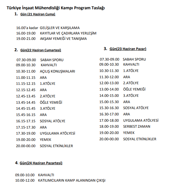 İnşaat Mühendisliği Kampı TİK'19 Tarihleri Belli Oldu!