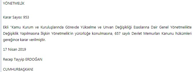 Memurların Görevde Yükselme Yönetmelik Değişti!