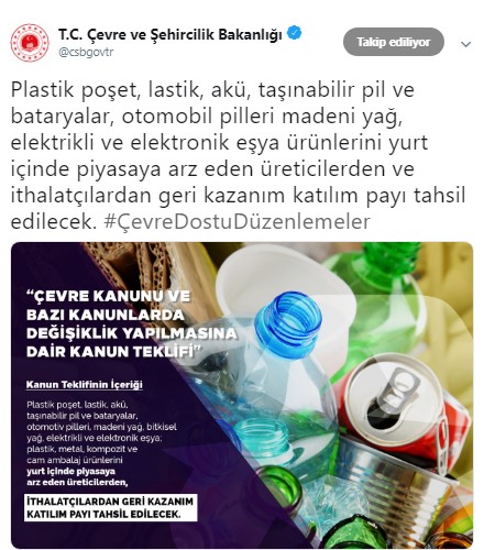 Ambalaj Atıkları İçin Geri Kazanım Katkı Payı Sistemi Haziran Ayında Başlayacak!