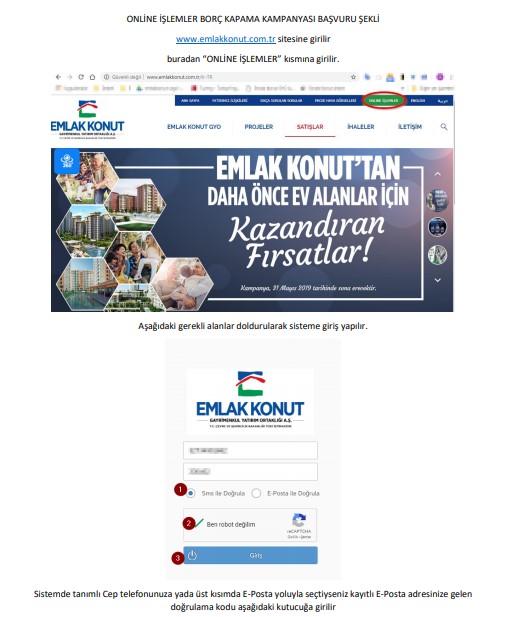 Emlak Konut Borç Kapatma Kampanya 2019