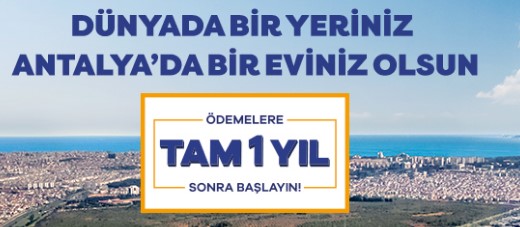 Sur Yapı Antalya Projesinde Şimdi Al 1 Sene Sonra Öde Kampanyası Başladı!