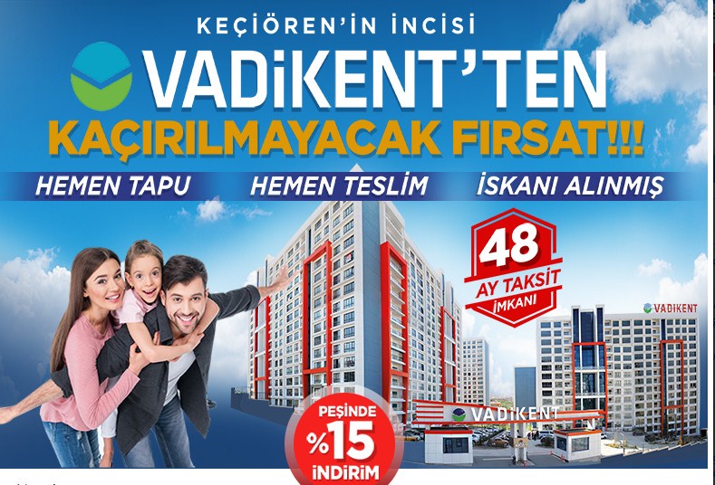 Ankara Keçiören Yükseltepe Vadikent Konut Projesi Hemen Teslim Konut Satışı Sürüyor!