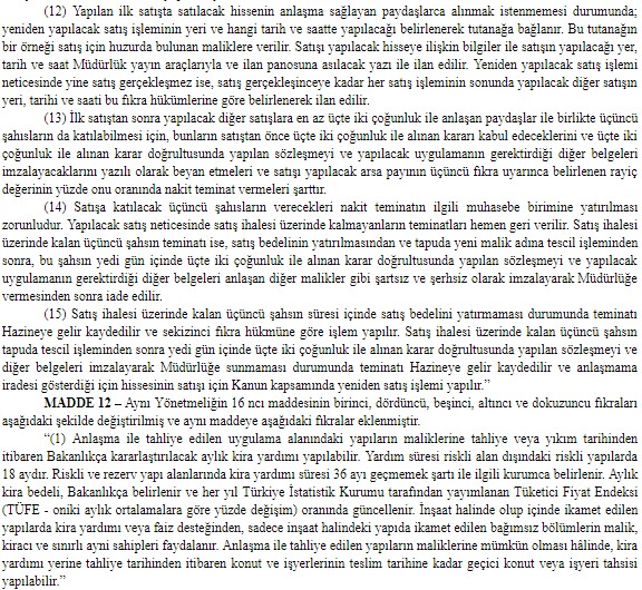 6306 Sayılı Kanunun Uygulama Yönetmeliği 2019 Değişti! Yeni Yönetmelik Yayımlandı