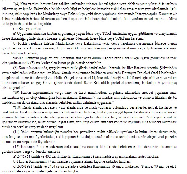 6306 Sayılı Kanunun Uygulama Yönetmeliği 2019 Değişti! Yeni Yönetmelik Yayımlandı