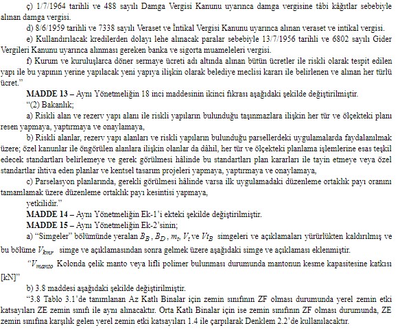 6306 Sayılı Kanunun Uygulama Yönetmeliği 2019 Değişti! Yeni Yönetmelik Yayımlandı