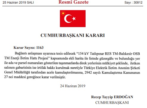 İzmir, Balıkesir, Çanakkale, Konya Bandırma İçin Acele Kamulaştırma Kararları Resmi Gazete İle Yayımlandı!