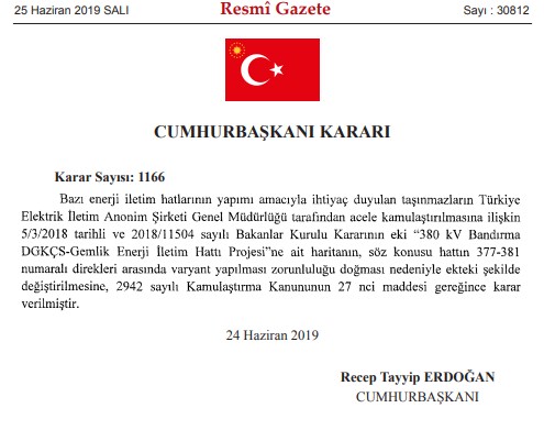 İzmir, Balıkesir, Çanakkale, Konya Bandırma İçin Acele Kamulaştırma Kararları Resmi Gazete İle Yayımlandı!