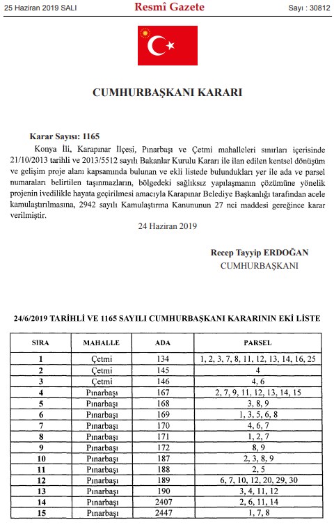 İzmir, Balıkesir, Çanakkale, Konya Bandırma İçin Acele Kamulaştırma Kararları Resmi Gazete İle Yayımlandı!