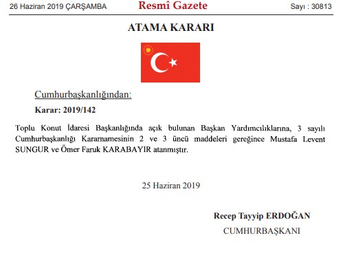 Yeni Atanan TOKİ Başkan Yardımcıları Mustafa Levent Sungur ve Ömer Faruk Karabayır Kimdir?