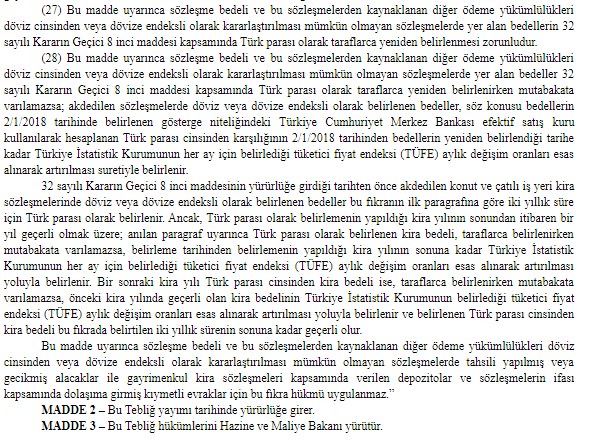 32 Sayılı Kanun ve Kira Artış Oranları 2019