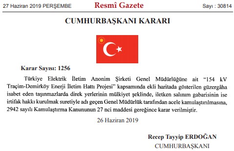 Bingöl, Ağrı, Antalya, Gaziantep, Kırıkkale, Bilecik ve Karaman Acele Kamulaştırma Kararı Resmi Gazete İlanları